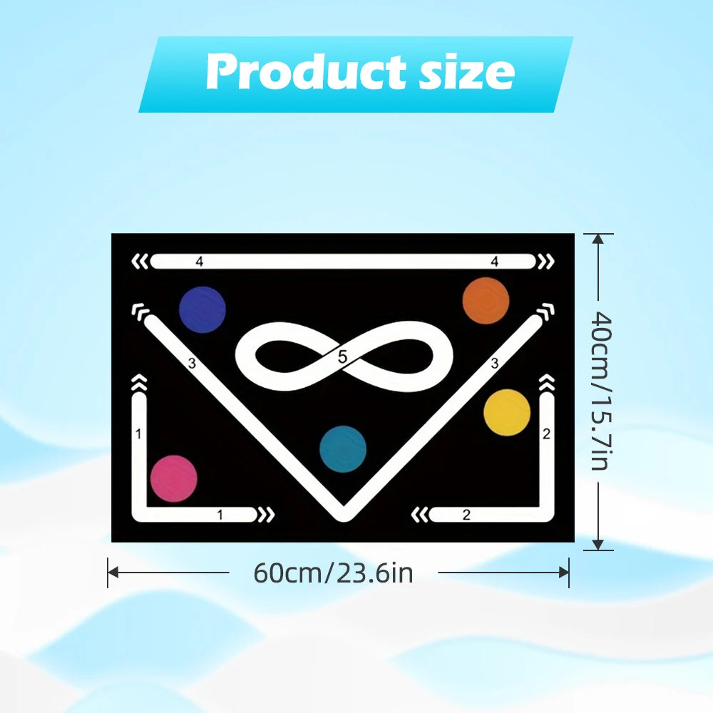 Soccer Ball Control Training Mat | Stable and Silent Rubber Base | Digital Guidance Design | Improve Ball Sense, Daily Training