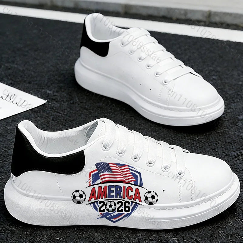 2026 World Cup Casual Sneakers – Lightweight Non-Slip Soccer Fan Shoes