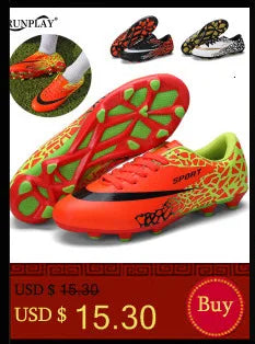 Kids Soccer Shoes – FG/TF Football Boots for Boys (Sizes 31–38)