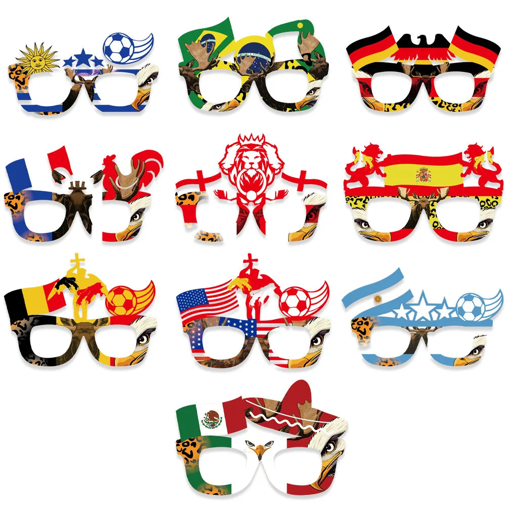 2026 World Cup Flag Eyeglass Frames – Soccer Fan Cheering Props