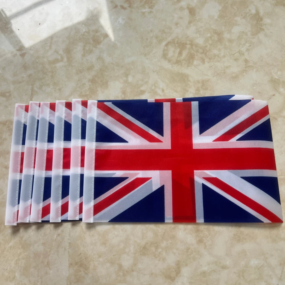 England Hand Waving Flag - St George's Cross with Pole (21x14cm)