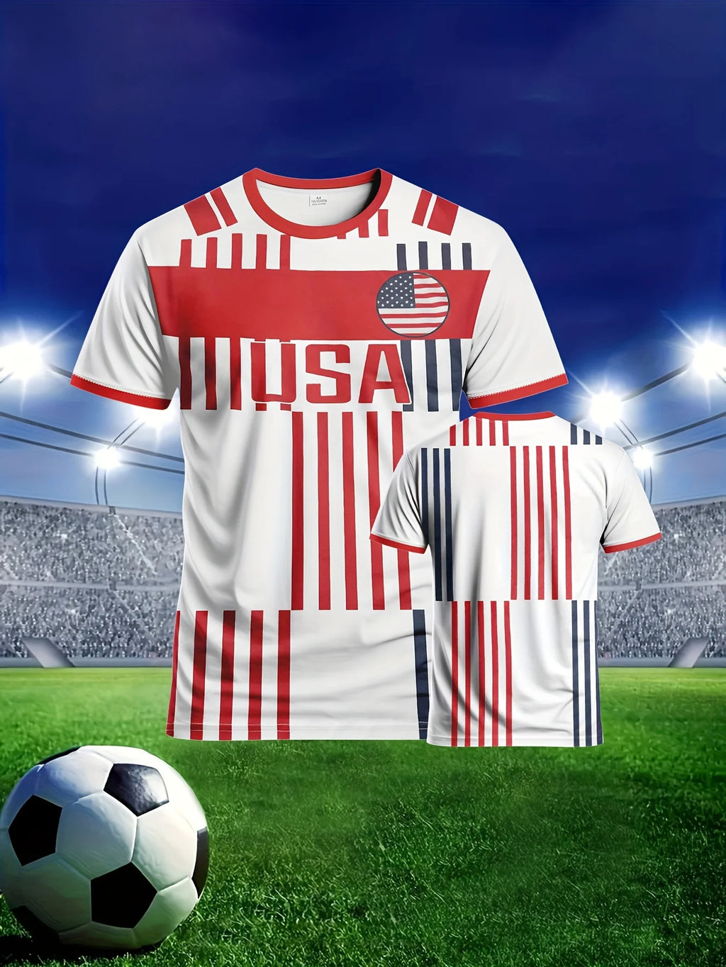 2026 USA World Cup Fan Shirt – Breathable 3D Print Tee