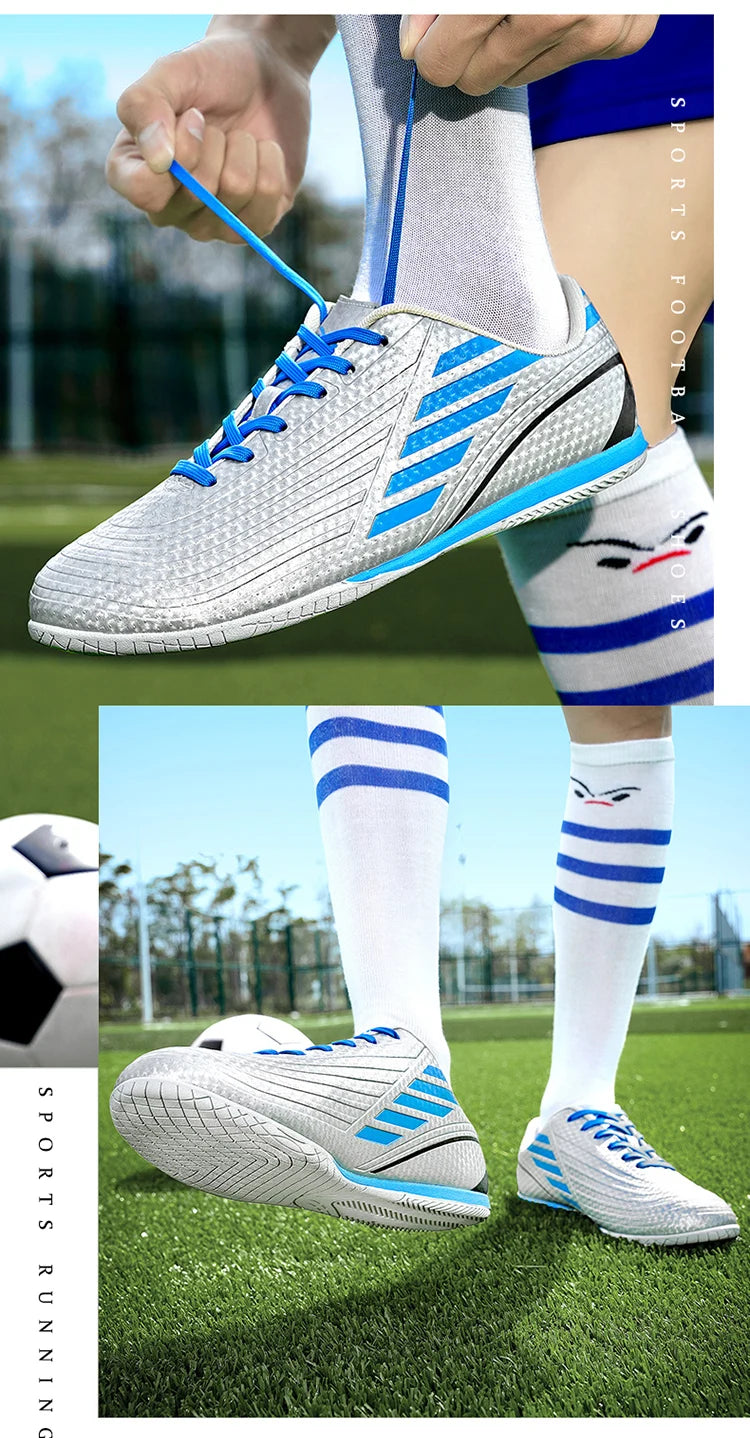 Indoor Soccer Shoes – Men's Futsal Boots for Hard Court (Sizes 32–45)