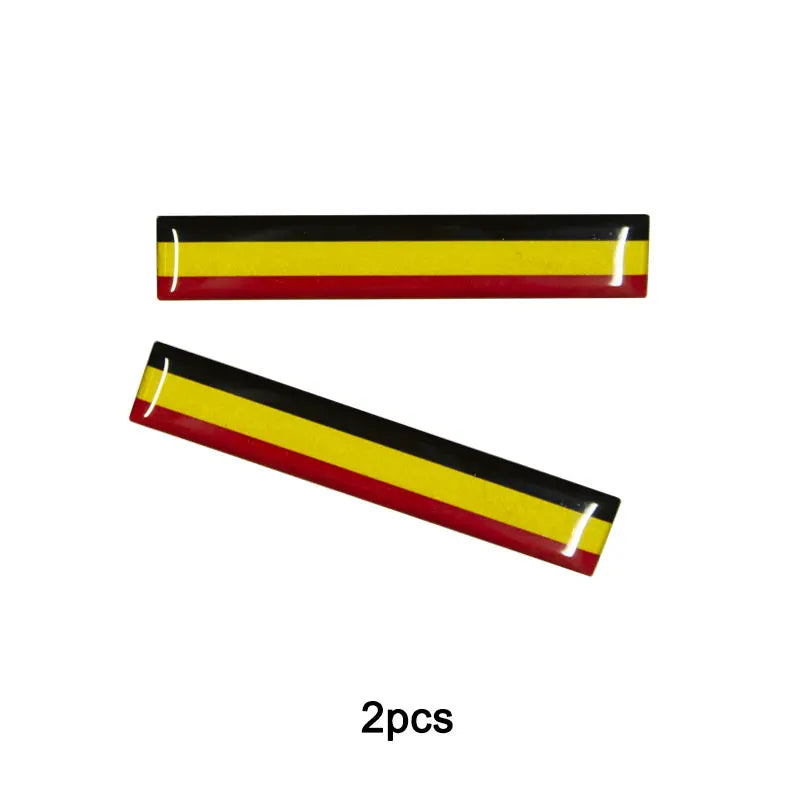 3D Reflective National Flag Sticker - Premium Car & Motorcycle Decal (8.5cm)