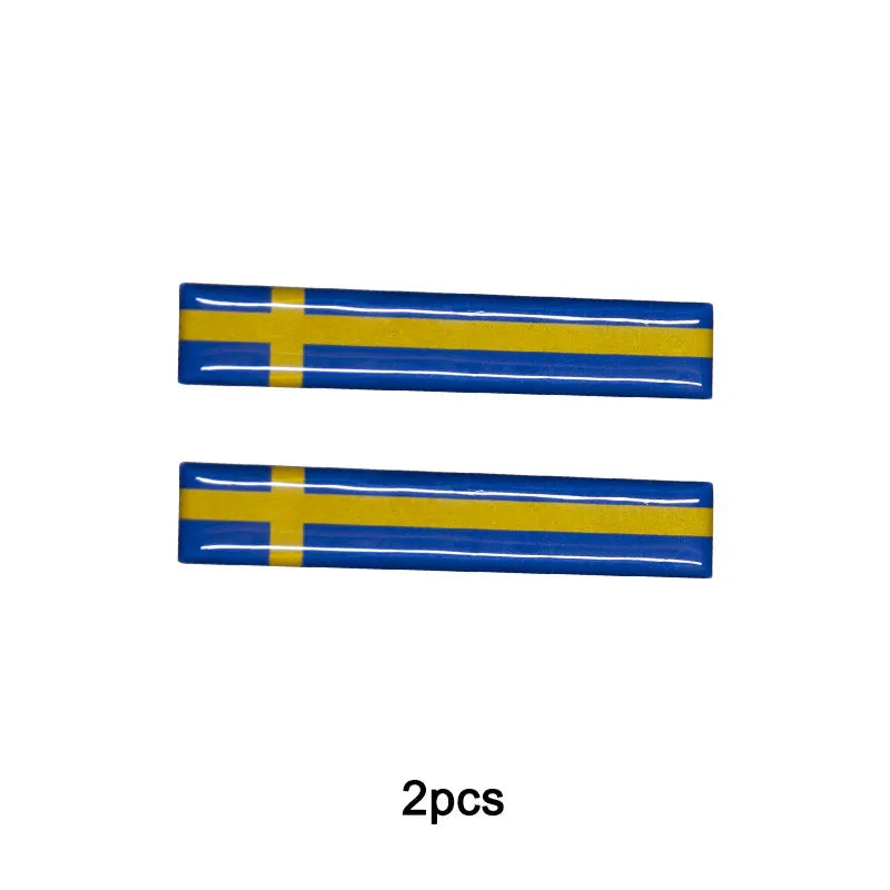 3D Reflective National Flag Sticker - Premium Car & Motorcycle Decal (8.5cm)