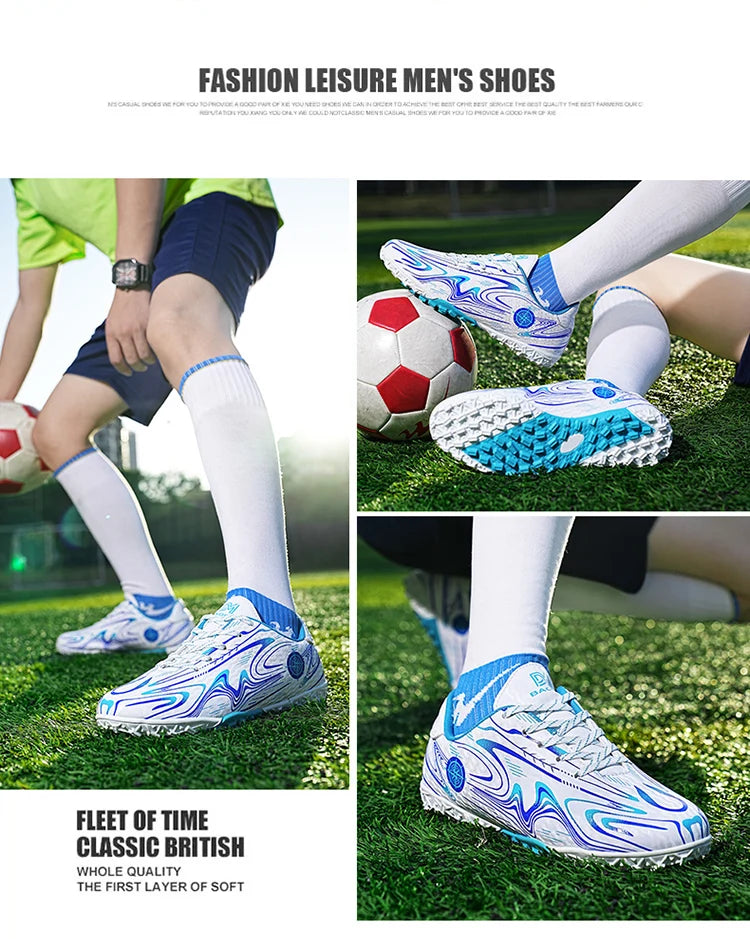 Men's & Women's Soccer Shoes – Waterproof Football Boots with Rubber Cleats