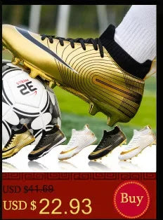 Kids Soccer Shoes – FG/TF Football Boots for Boys (Sizes 31–38)