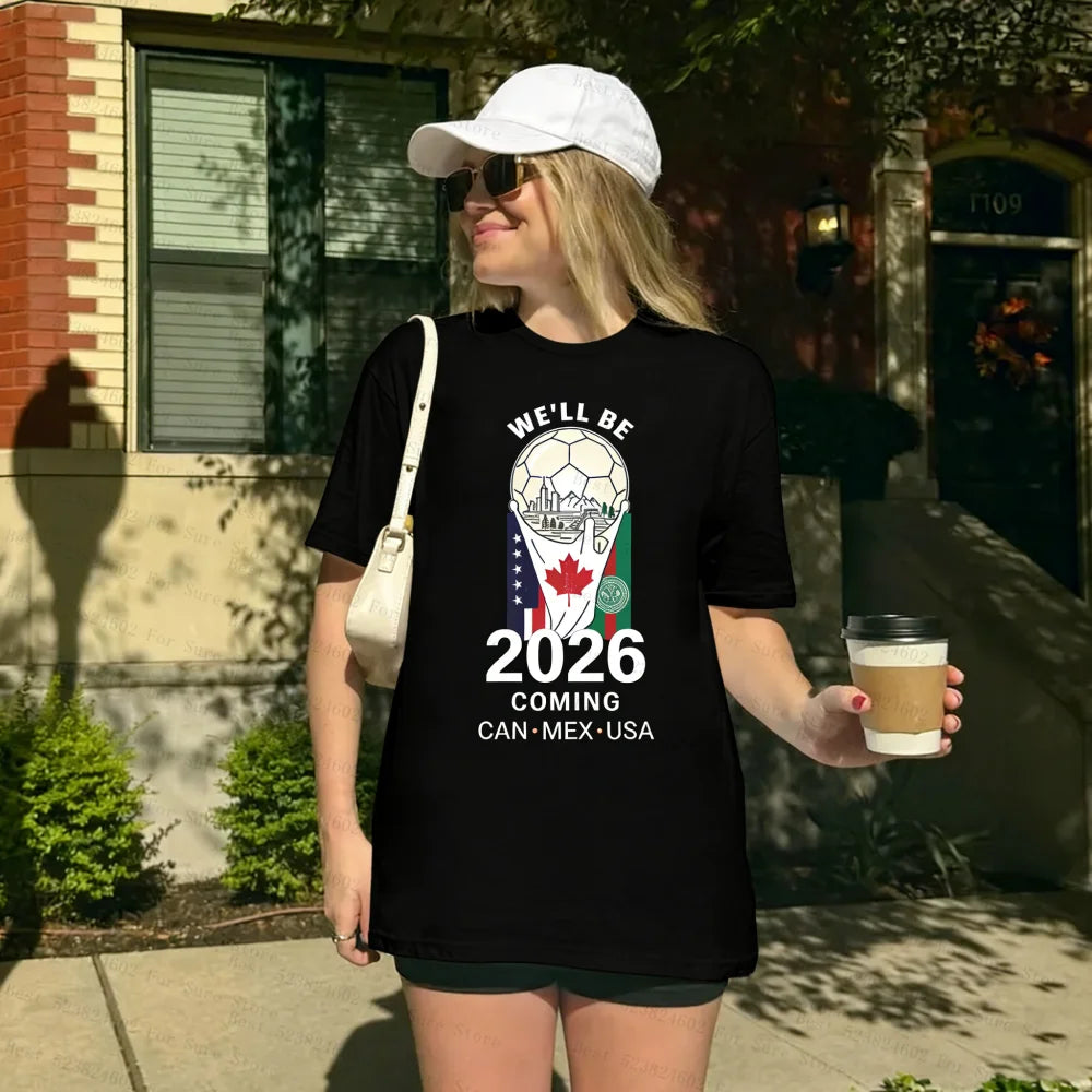 World Soccer 2026 Shirt USA Canada Mexico Tee Soccer Fan Gift Football Unisex T-shirt Family Matching Shirt Football Fan Gift