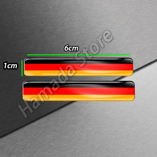 3D Epoxy Reflective National Flag Sticker - Compact Car & Motorcycle Decal (6cm)