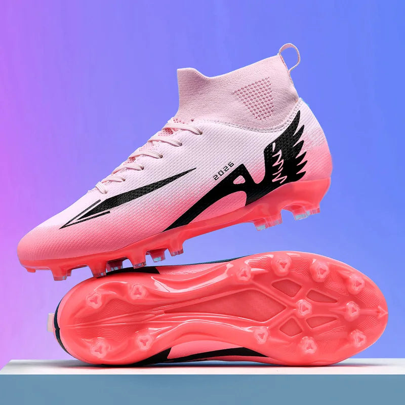 New Men Soccer Shoes Outdoor Ultralight Indoor Football Boots High-quality High Ankle Non-Slip Sports Shoes Futsal Non-Slip