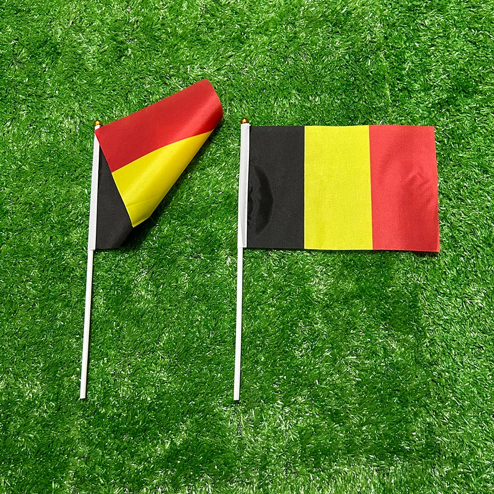 Belgium Hand Waving Flags - Bulk Packs (10/20/50/100 PCS) 14x21cm