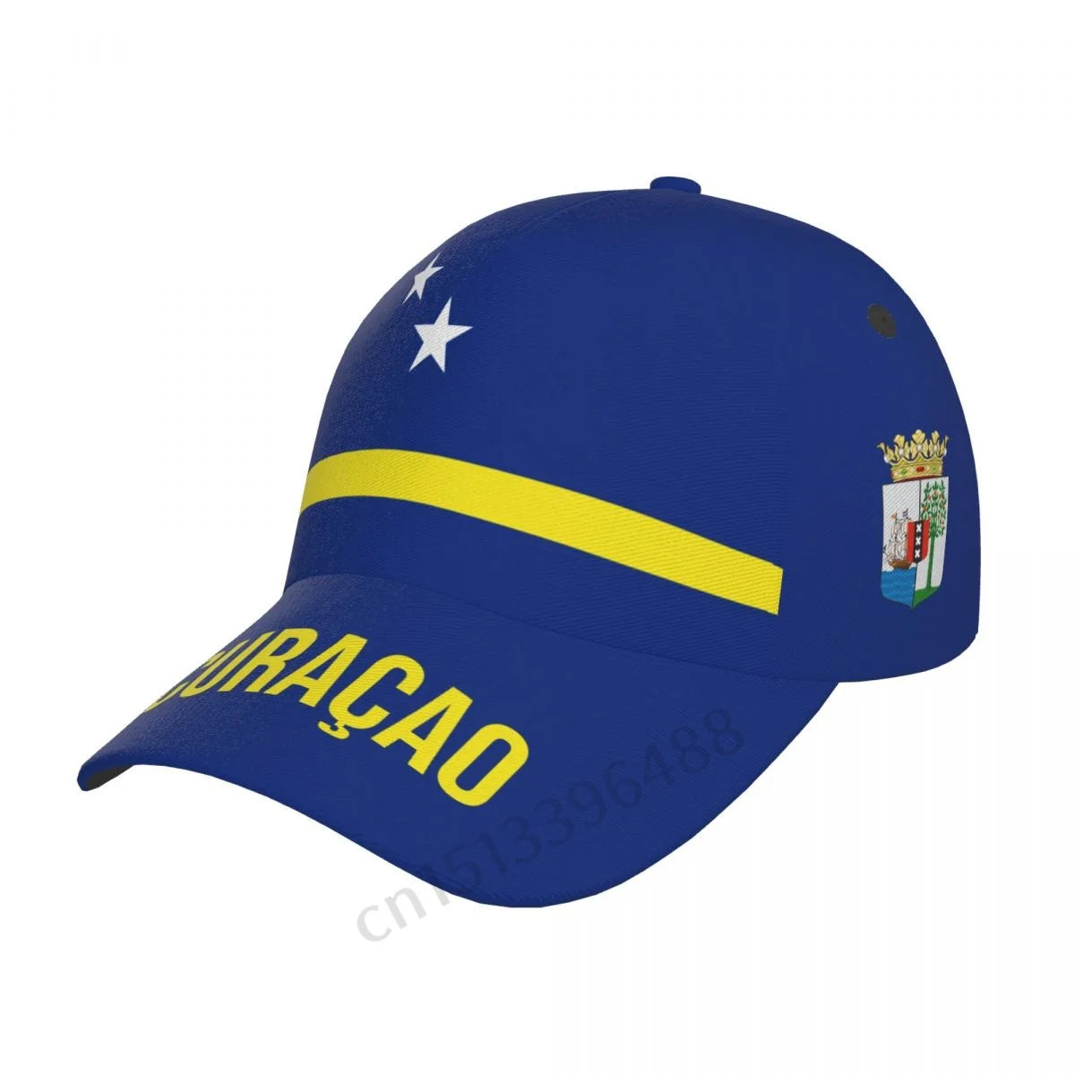 Curacao Flag 3D Baseball Cap - Breathable Adjustable Soccer Hat (Unisex)