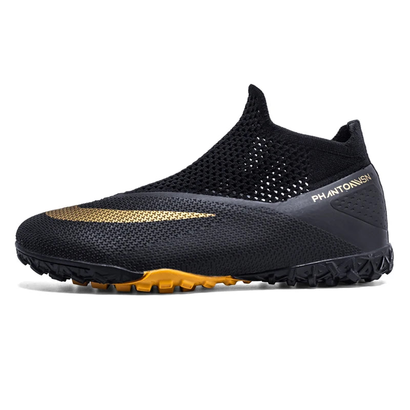 Men's Soccer Shoes – Mid-Top Football Boots FG/TF Non-Slip Cleats (Sizes 36–49)