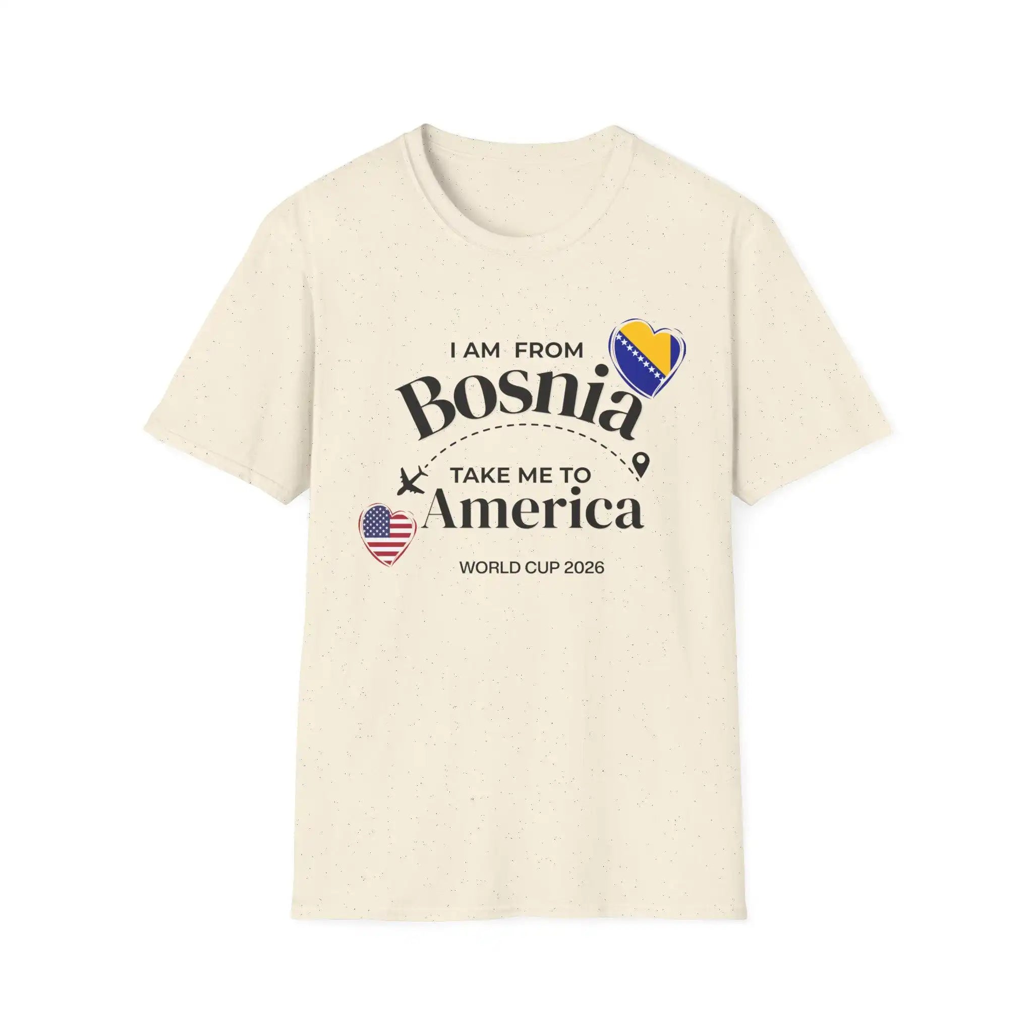Bosnia World 2026 Bosnia USA Soccer Tee I Am From Bosnia Take Me To America Bosnian 2026 Summer Men Women Cotton T-shirt Y2K