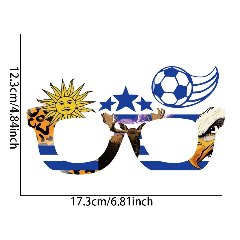 2026 World Cup Flag Eyeglass Frames – Soccer Fan Cheering Props