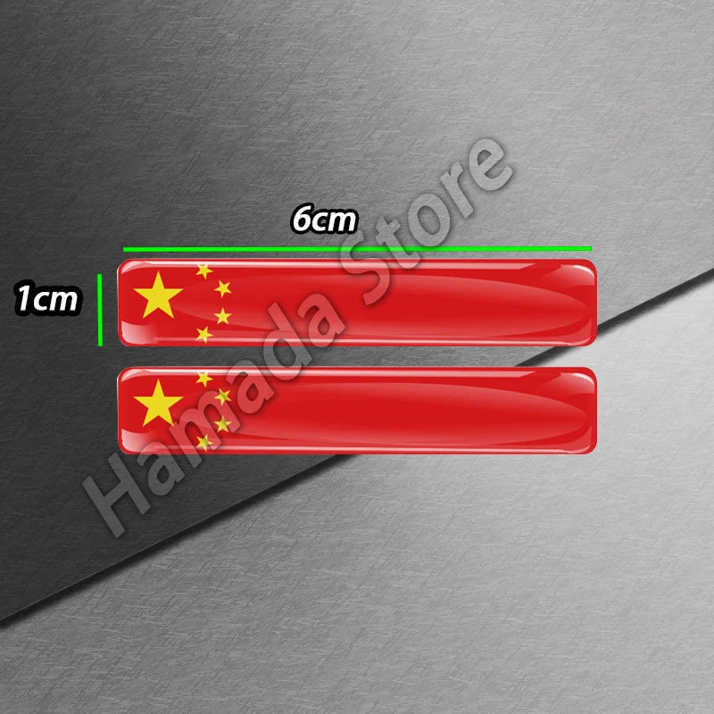 3D Epoxy Reflective National Flag Sticker - Compact Car & Motorcycle Decal (6cm)