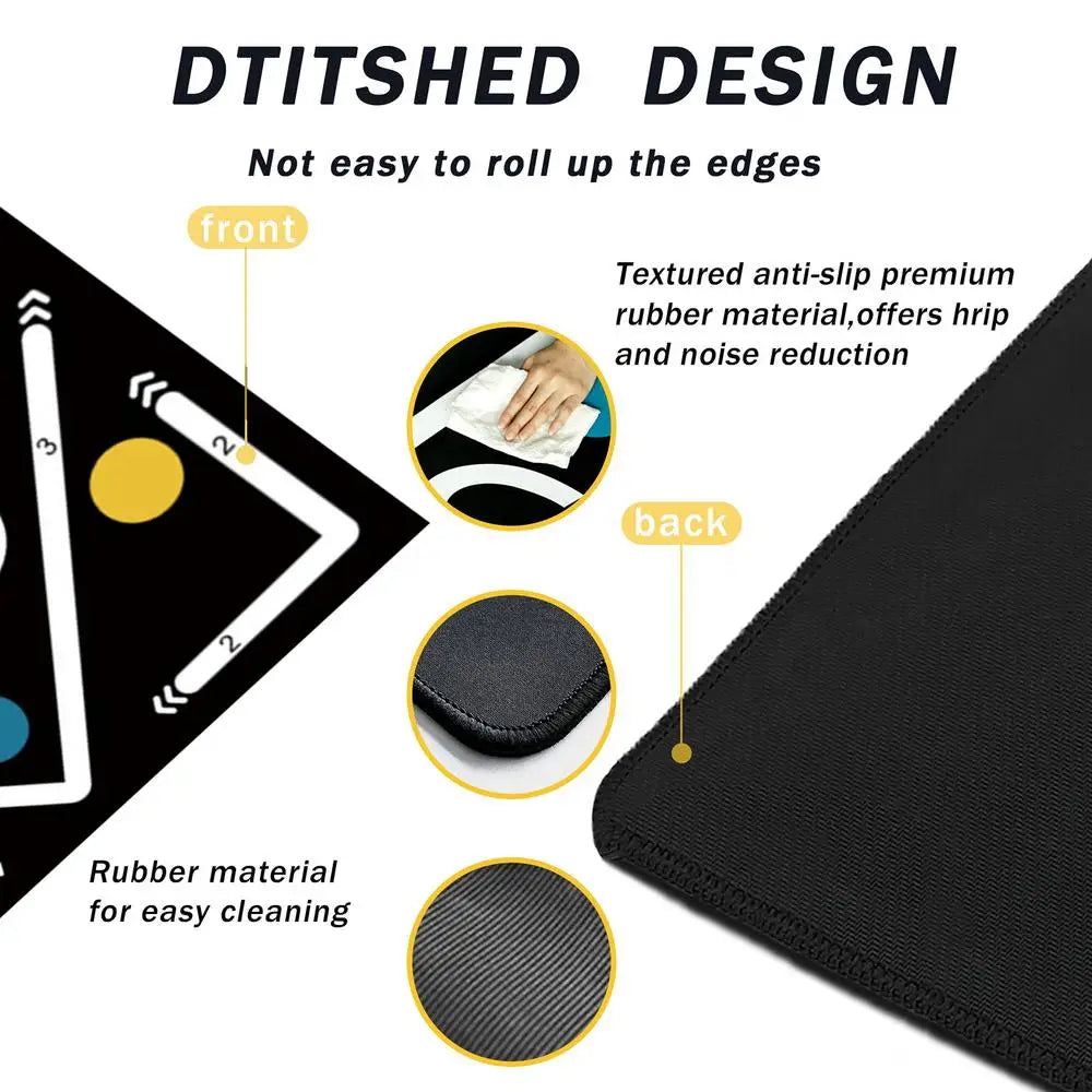 Soccer Ball Control Training Mat | Stable and Silent Rubber Base | Digital Guidance Design | Improve Ball Sense, Daily Training