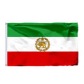 Iran Historic Lion Crown Flag - Persian Lion & Sun Banner