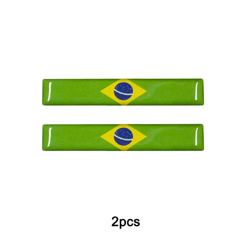 3D Reflective National Flag Sticker - Premium Car & Motorcycle Decal (8.5cm)