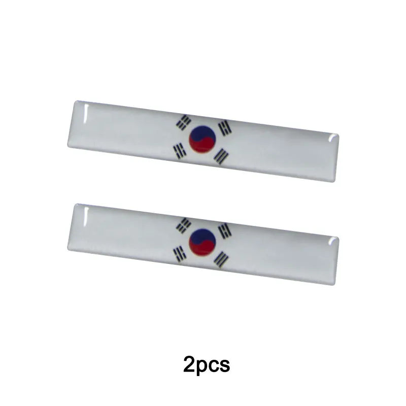 3D Reflective National Flag Sticker - Premium Car & Motorcycle Decal (8.5cm)