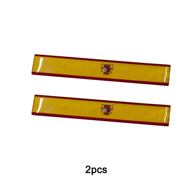 3D Reflective National Flag Sticker - Premium Car & Motorcycle Decal (8.5cm)