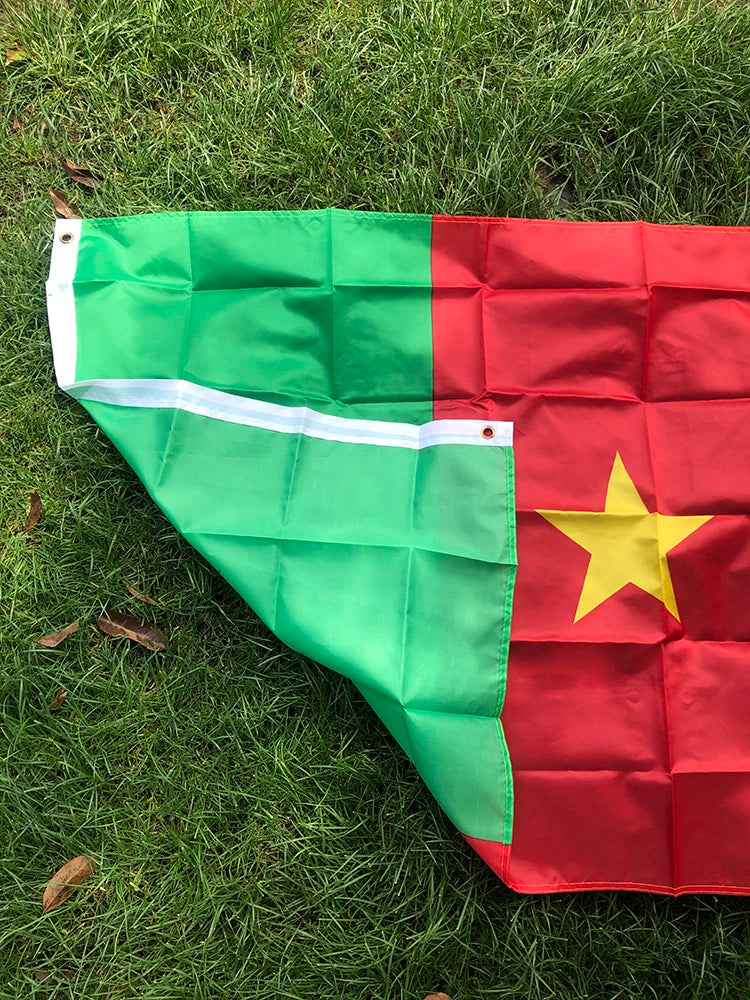 Cameroon Flag Banner - Premium Polyester 3x5ft (90x150cm)