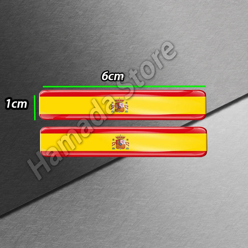 3D Epoxy Reflective National Flag Sticker - Compact Car & Motorcycle Decal (6cm)