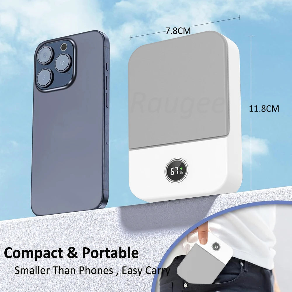 Bladeless Waist & Neck Fan – Portable 3-Speed Air Cooler USB 2000mAh