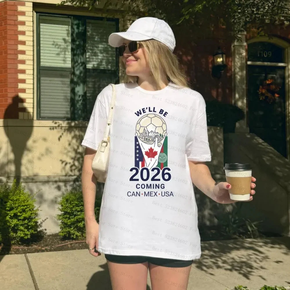 World Soccer 2026 Shirt USA Canada Mexico Tee Soccer Fan Gift Football Unisex T-shirt Family Matching Shirt Football Fan Gift