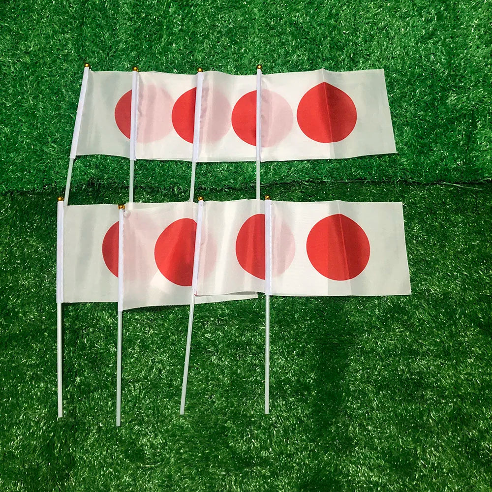 Japan Hand Waving Flags - Bulk Packs (20/50/100 PCS) 14x21cm