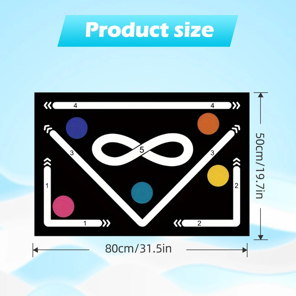 Soccer Ball Control Training Mat | Stable and Silent Rubber Base | Digital Guidance Design | Improve Ball Sense, Daily Training