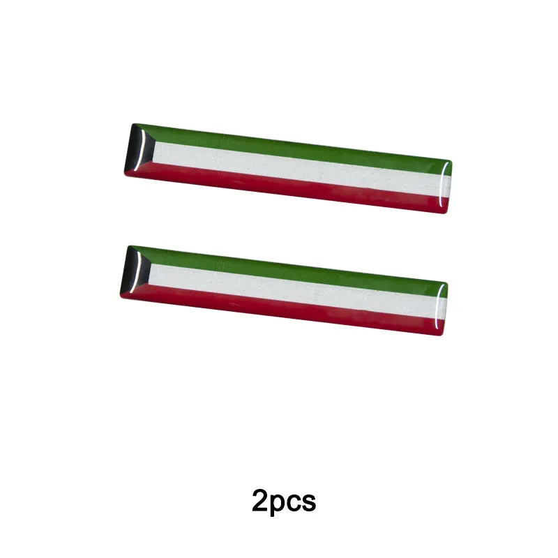 3D Reflective National Flag Sticker - Premium Car & Motorcycle Decal (8.5cm)