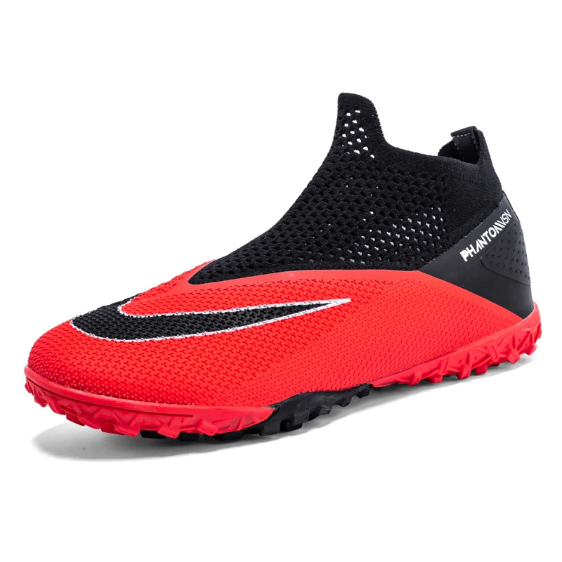 Men's Soccer Shoes – Mid-Top Football Boots FG/TF Non-Slip Cleats (Sizes 36–49)