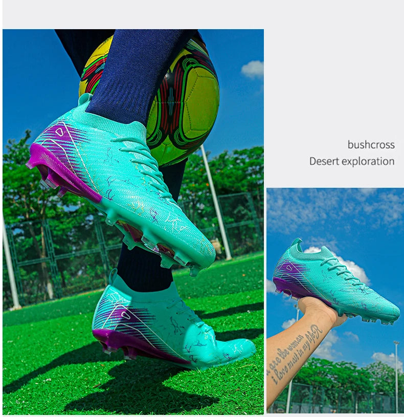 New Men's Soccer Shoes Top Quality Wholesale Cleats Football Boots Training Non-Slip Sneakers FG Drop Shipping Unisex Adult