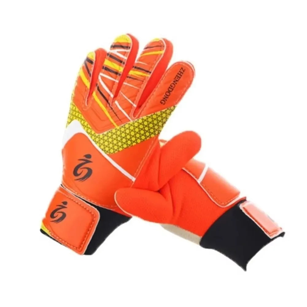 1Pair Professional Kid's Soccer Goalkeeper Gloves Soccer Goalie Strong Full Finger Gloves Latex Protection Gloves