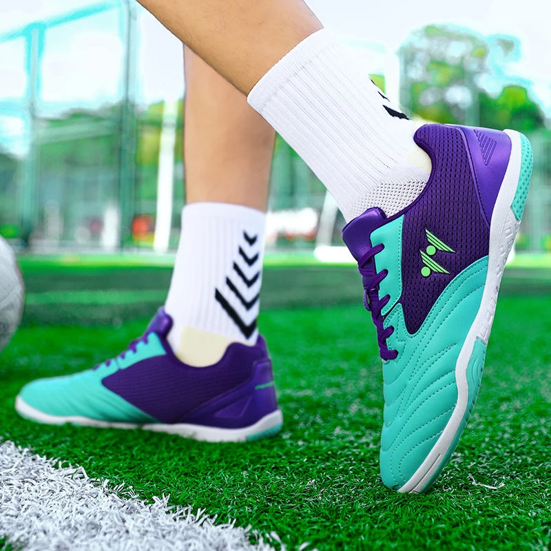 Men's High-Top Indoor & Outdoor Soccer Shoes | Non-Slip Futsal Sneakers & Football Boots