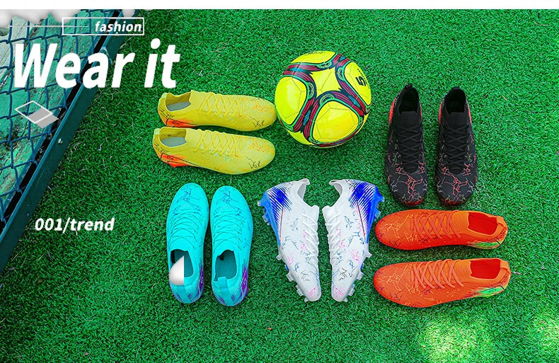 New Men's Soccer Shoes Top Quality Wholesale Cleats Football Boots Training Non-Slip Sneakers FG Drop Shipping Unisex Adult