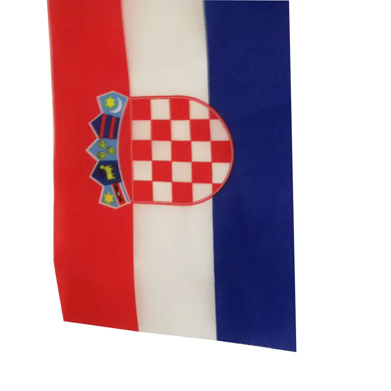 10 Pcs/lot Croatia Hand Waving Flags 14x21cm Croatia Flag Wholesale