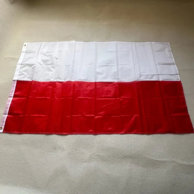 Polish Eagle Flag - Premium Poland White Eagle Banner 3x5ft (90x150cm)
