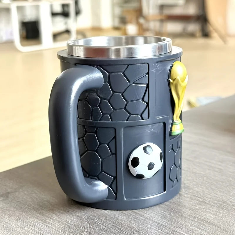 2026 Football Game Coffee Mug – 3D Relief Craft | Stainless Steel | 10-14oz
