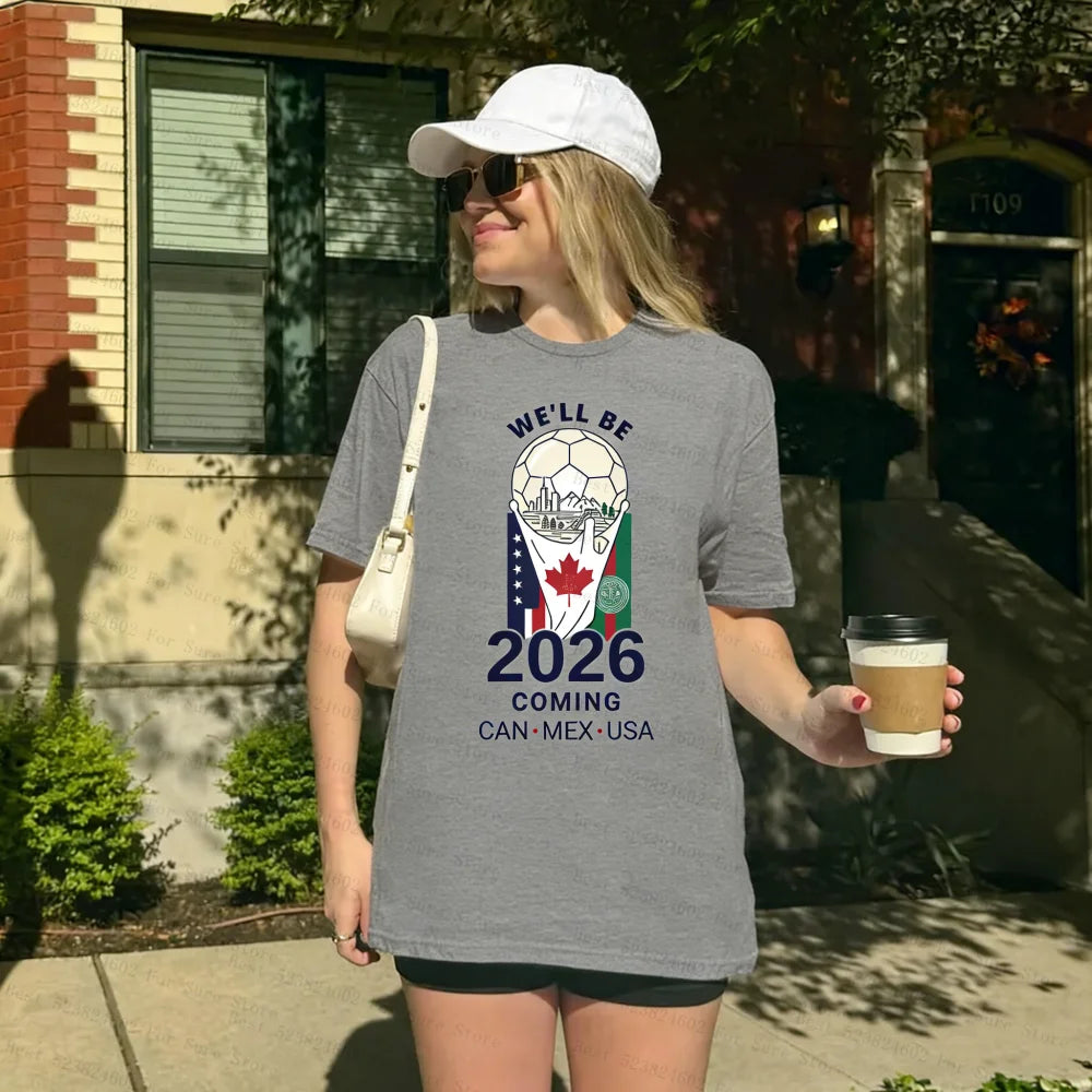 World Soccer 2026 Shirt USA Canada Mexico Tee Soccer Fan Gift Football Unisex T-shirt Family Matching Shirt Football Fan Gift