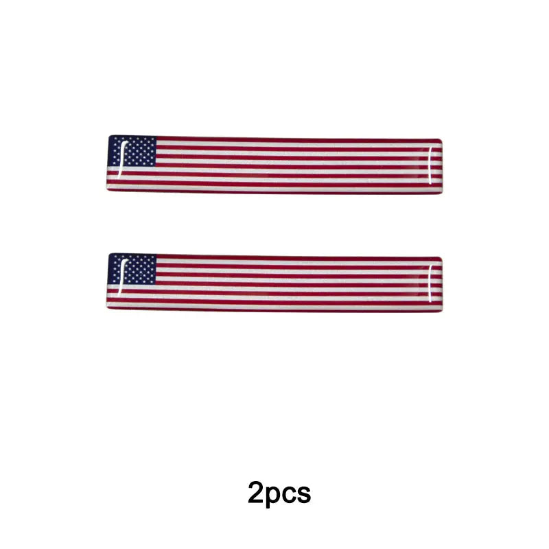 3D Reflective National Flag Sticker - Premium Car & Motorcycle Decal (8.5cm)