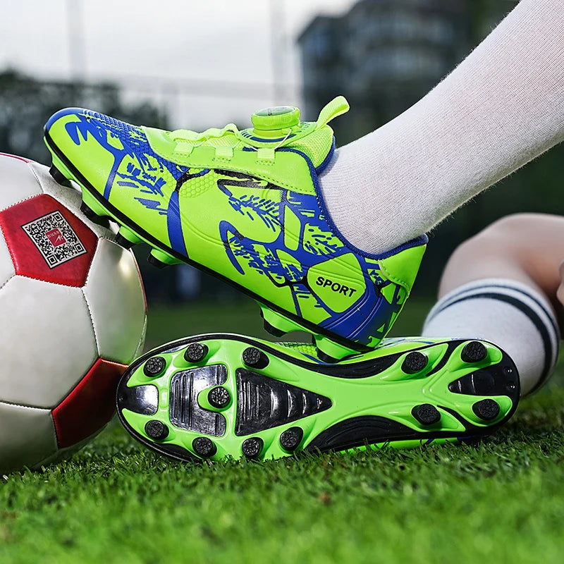 Kids Soccer Shoes – FG/TF Football Boots for Boys (Sizes 31–38)