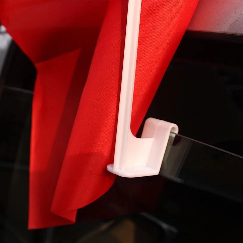 Car Window Flag Holders - 10-Pack Clip-On Flagpole Mounts