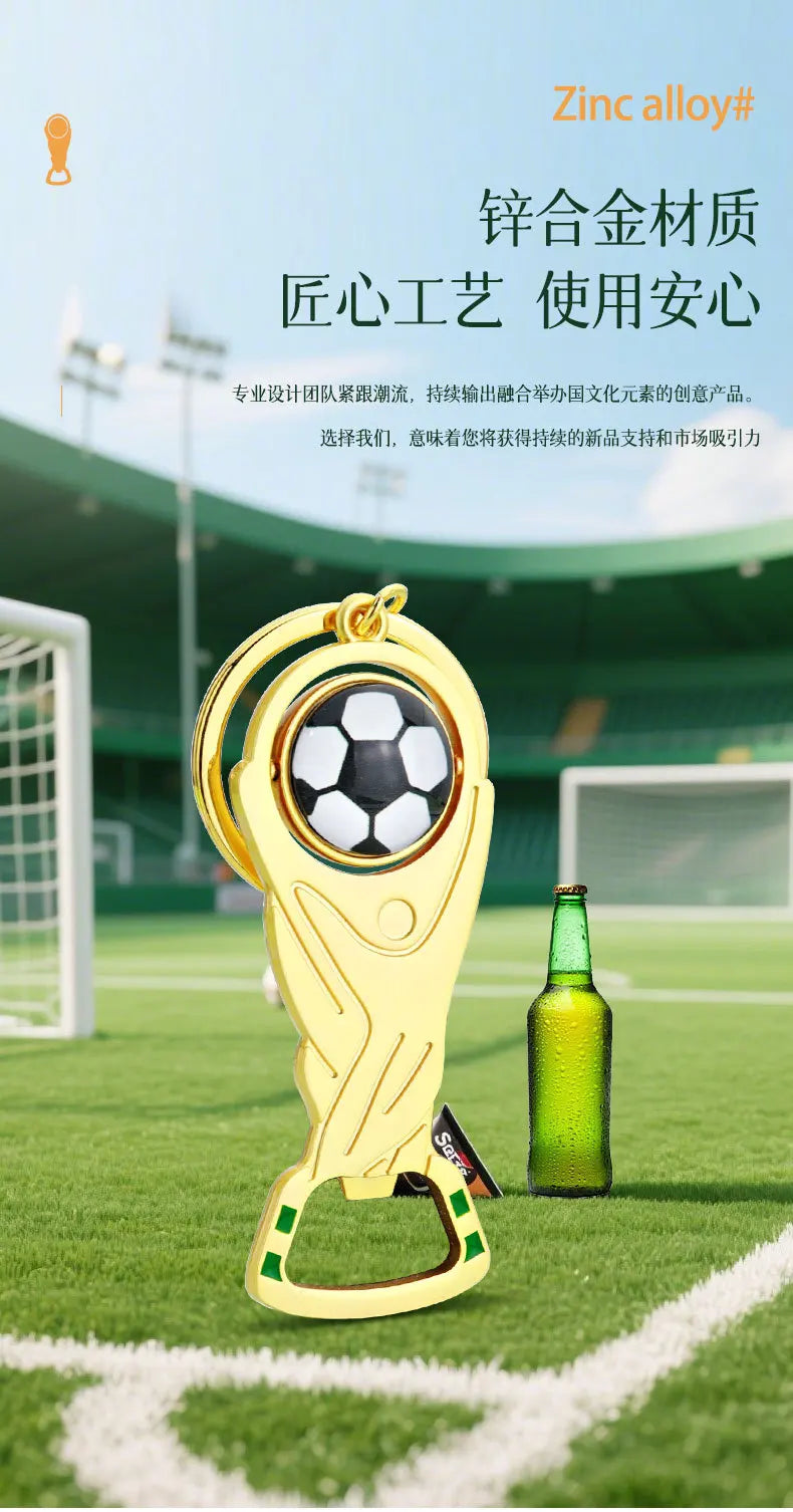 2026 US-Canada-Mexico World Cup bottle opener keychain pendant fan commemorative small gift metal pendant