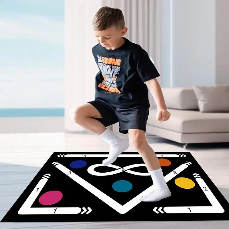 Soccer Ball Control Training Mat | Stable and Silent Rubber Base | Digital Guidance Design | Improve Ball Sense, Daily Training