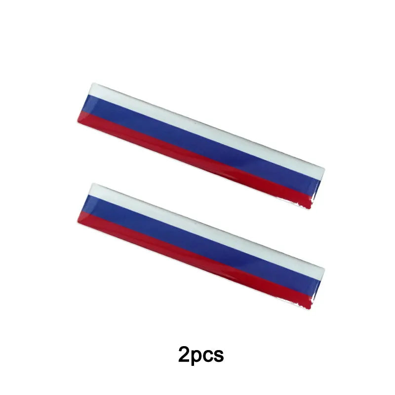 3D Reflective National Flag Sticker - Premium Car & Motorcycle Decal (8.5cm)