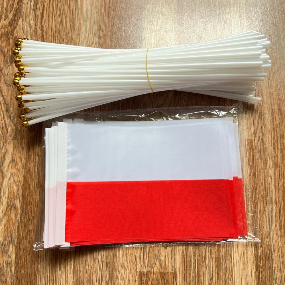 European Flags Hand Waving Set - Multi-Country Pack (10 PCS) 14x21cm