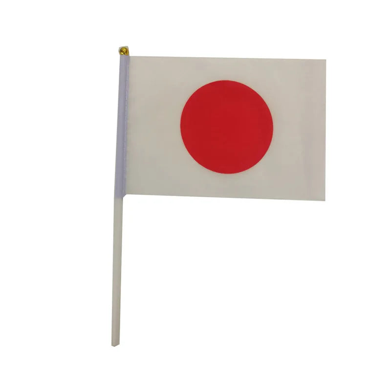 Japan Hand Waving Flags - 10-Pack (14x21cm)