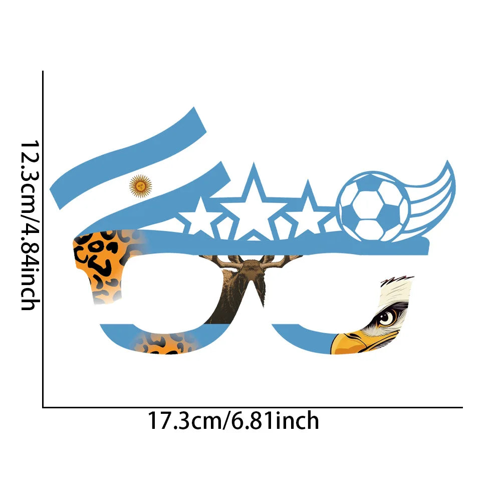 2026 World Cup Flag Eyeglass Frames – Soccer Fan Cheering Props
